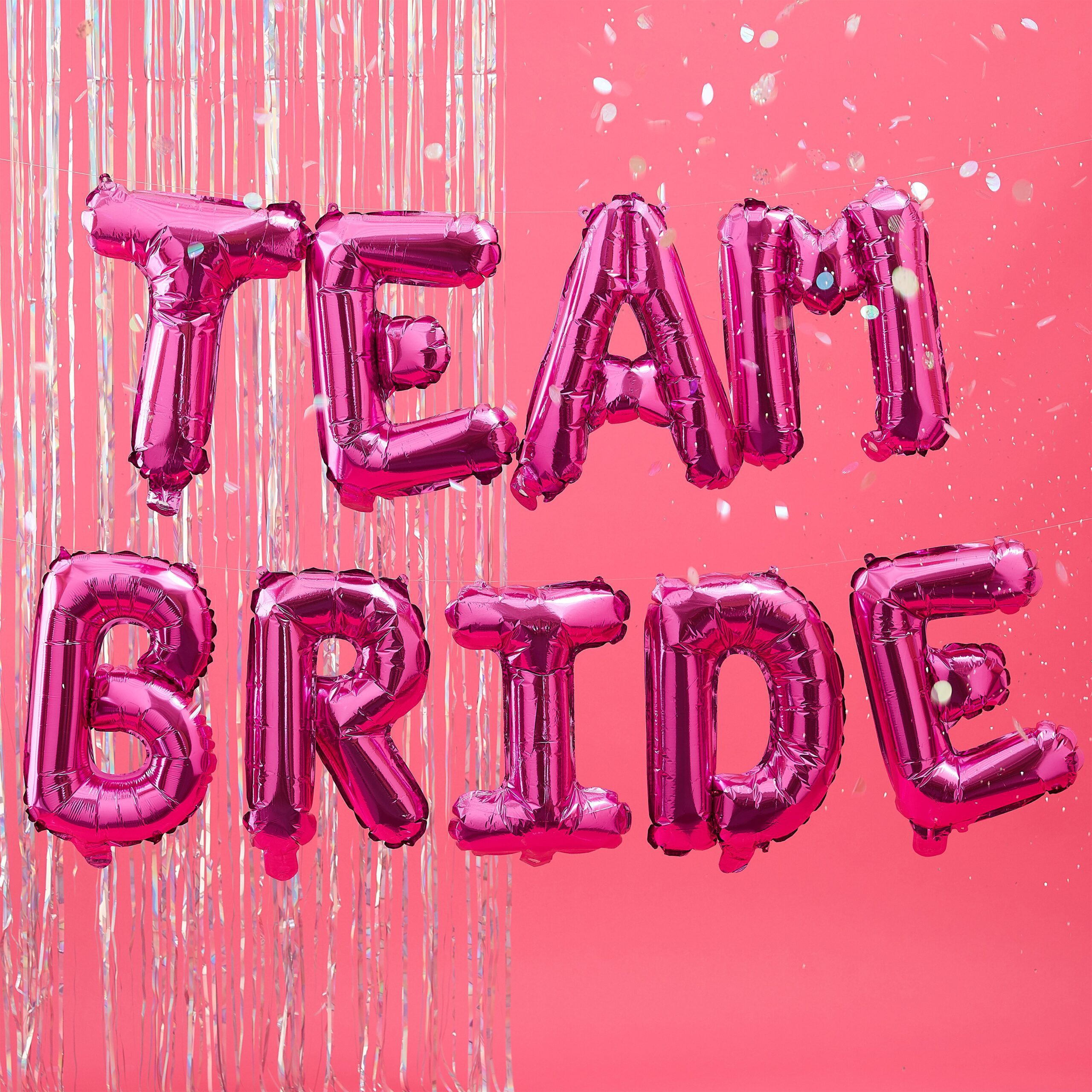 Hot Pink Team Bride Μπαλόνια Hen Party.