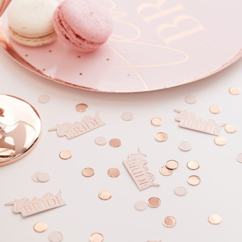 Blush κομφετί Team Bride Rose Gold