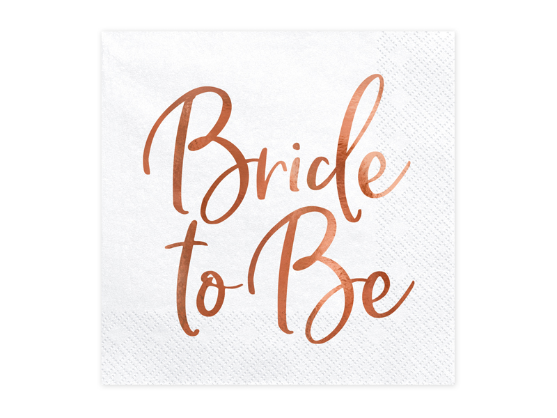 Χαρτοπετσέτες Bride to be ροζ χρυσό 33x33cm