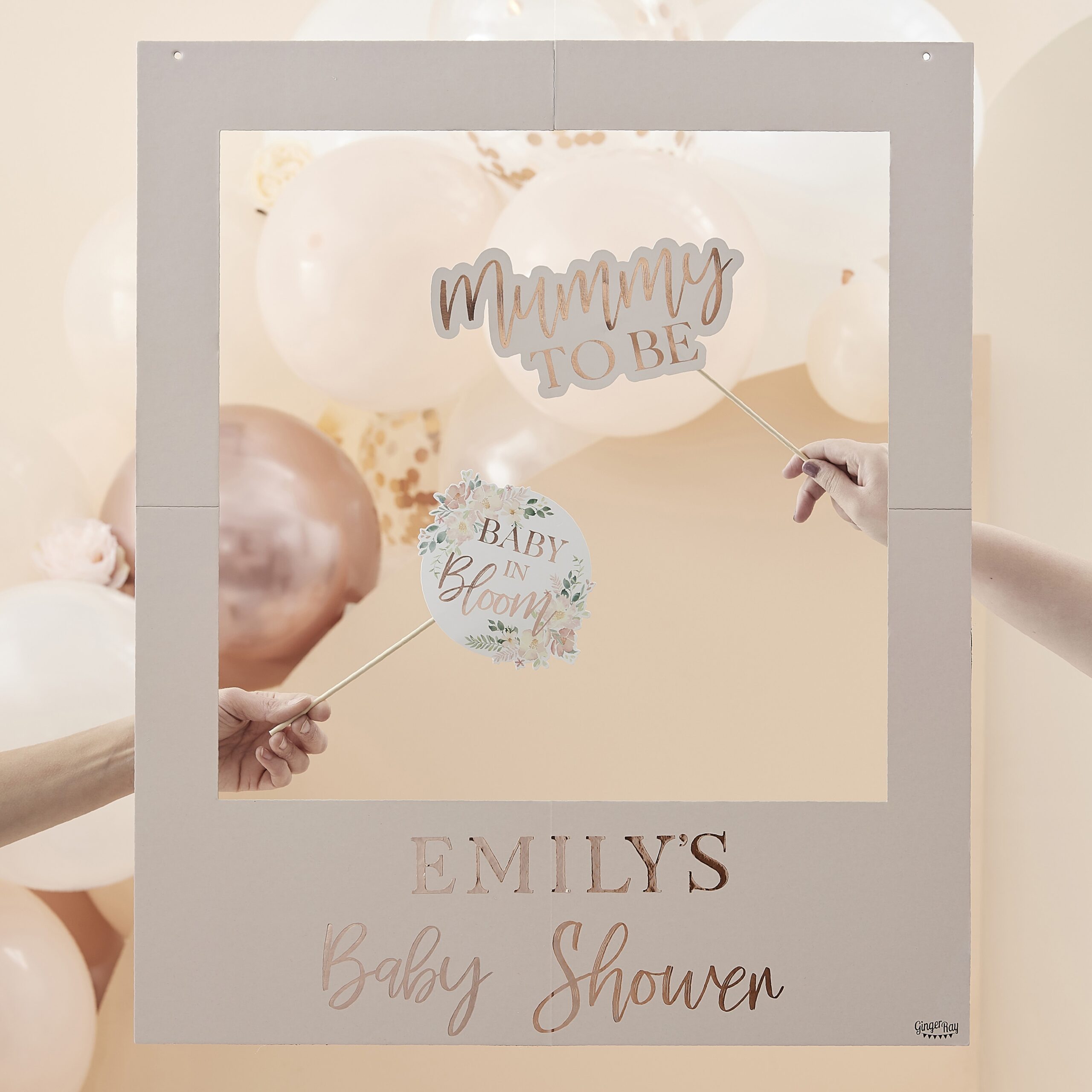 Customisable Baby Shower Photobooth Frame.