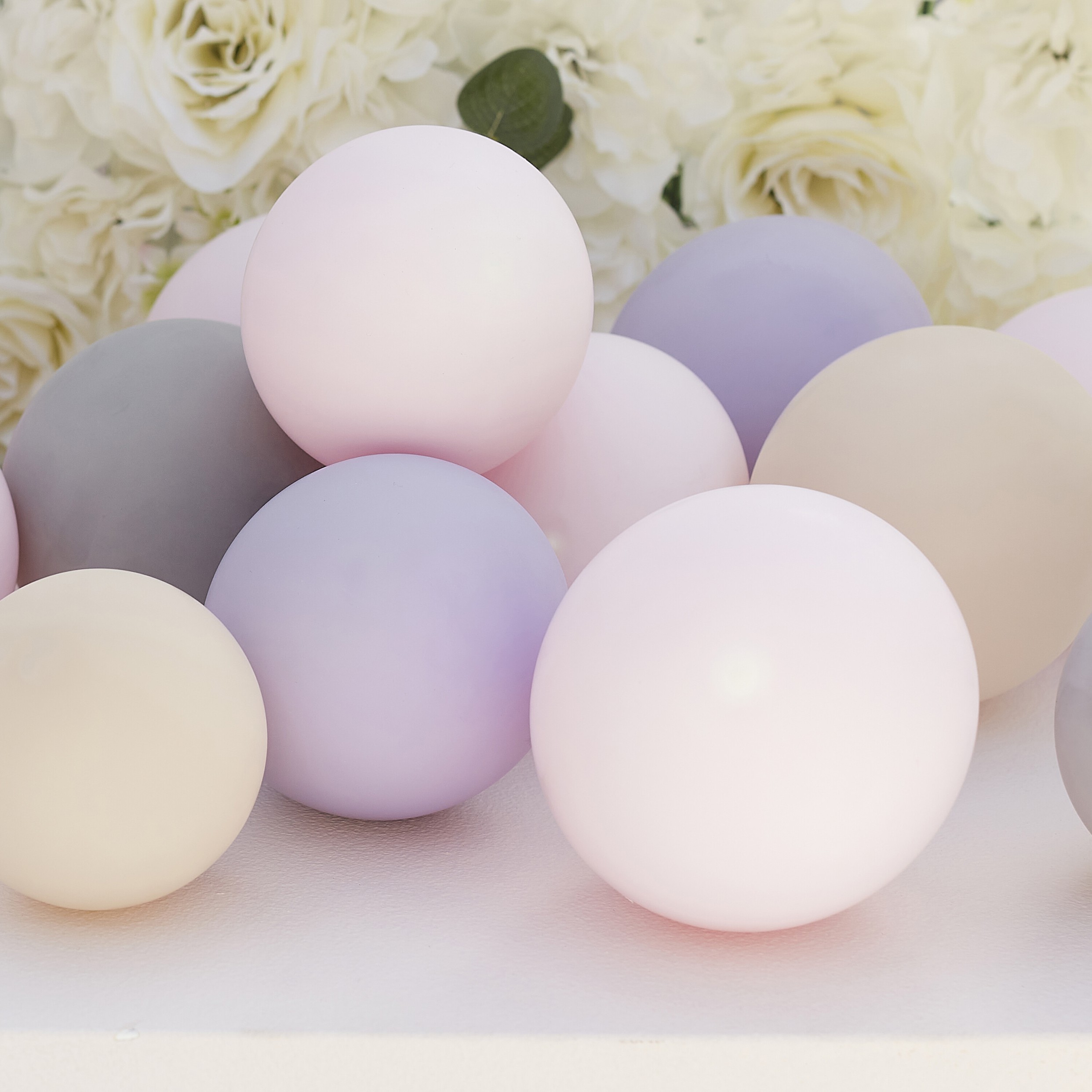 Pink, Grey, Nude & Lilac Balloon Mosaic Balloon Pack, 40 τμχ